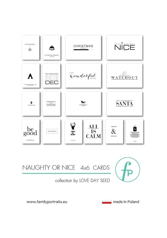 NAUGHTY OR NICE / 4X6 CARDS
