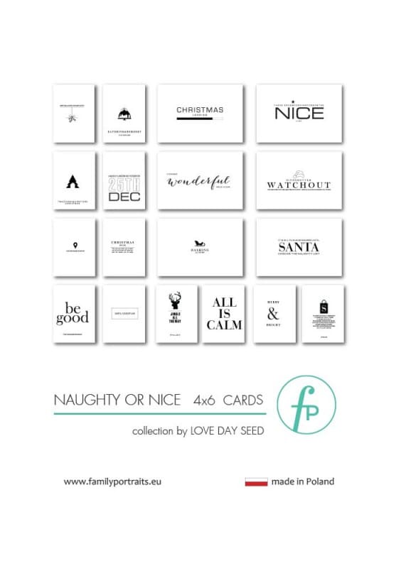 4X6 CARDS / NAUGHTY OR NICE