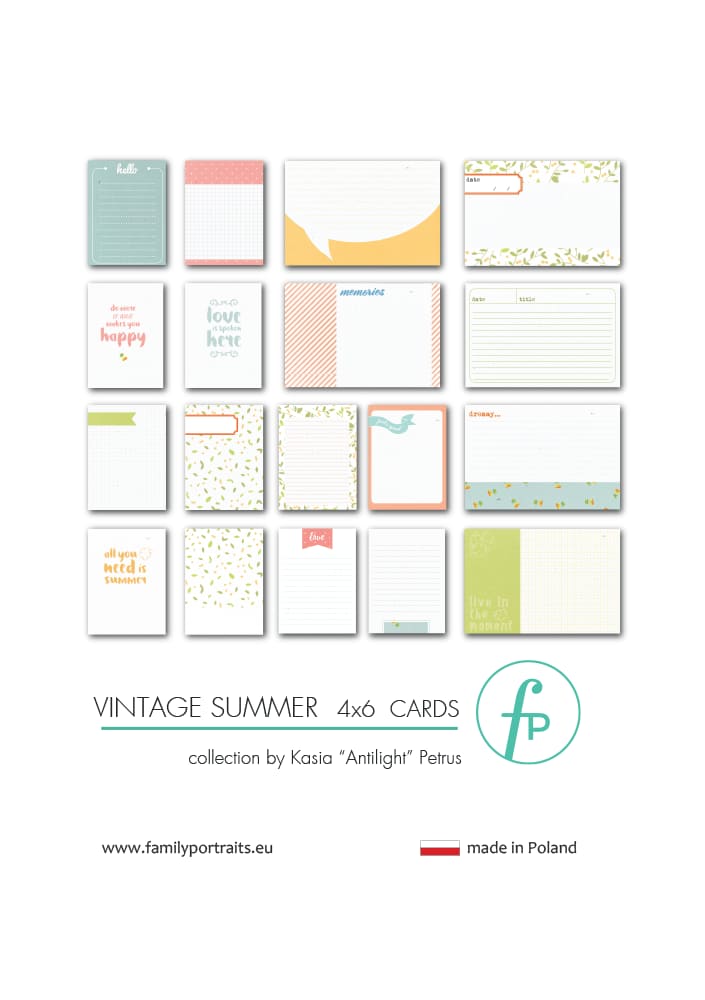 VINTAGE SUMMER / 4X6 CARDS