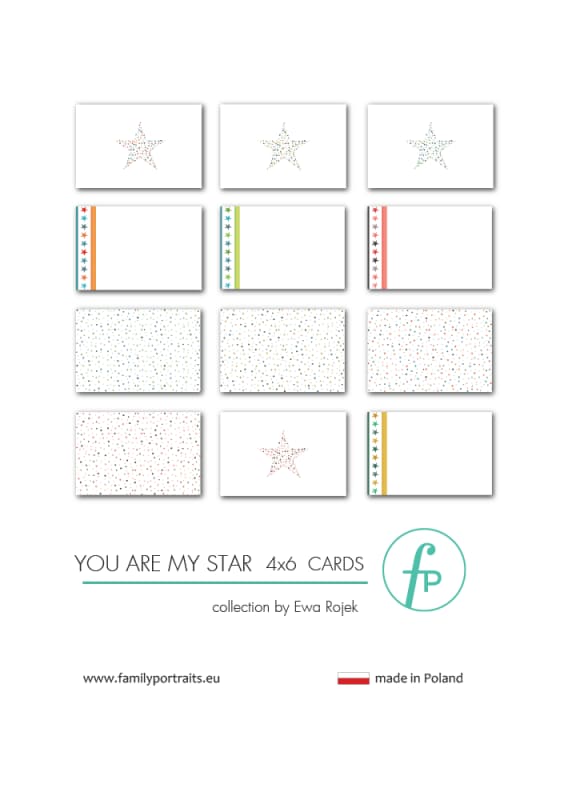 4X6 CARDS / YOU ARE MY STAR