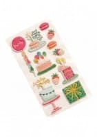AND MANY MORE - EMBOSSED PUFFY STICKERS (11 PIECE)